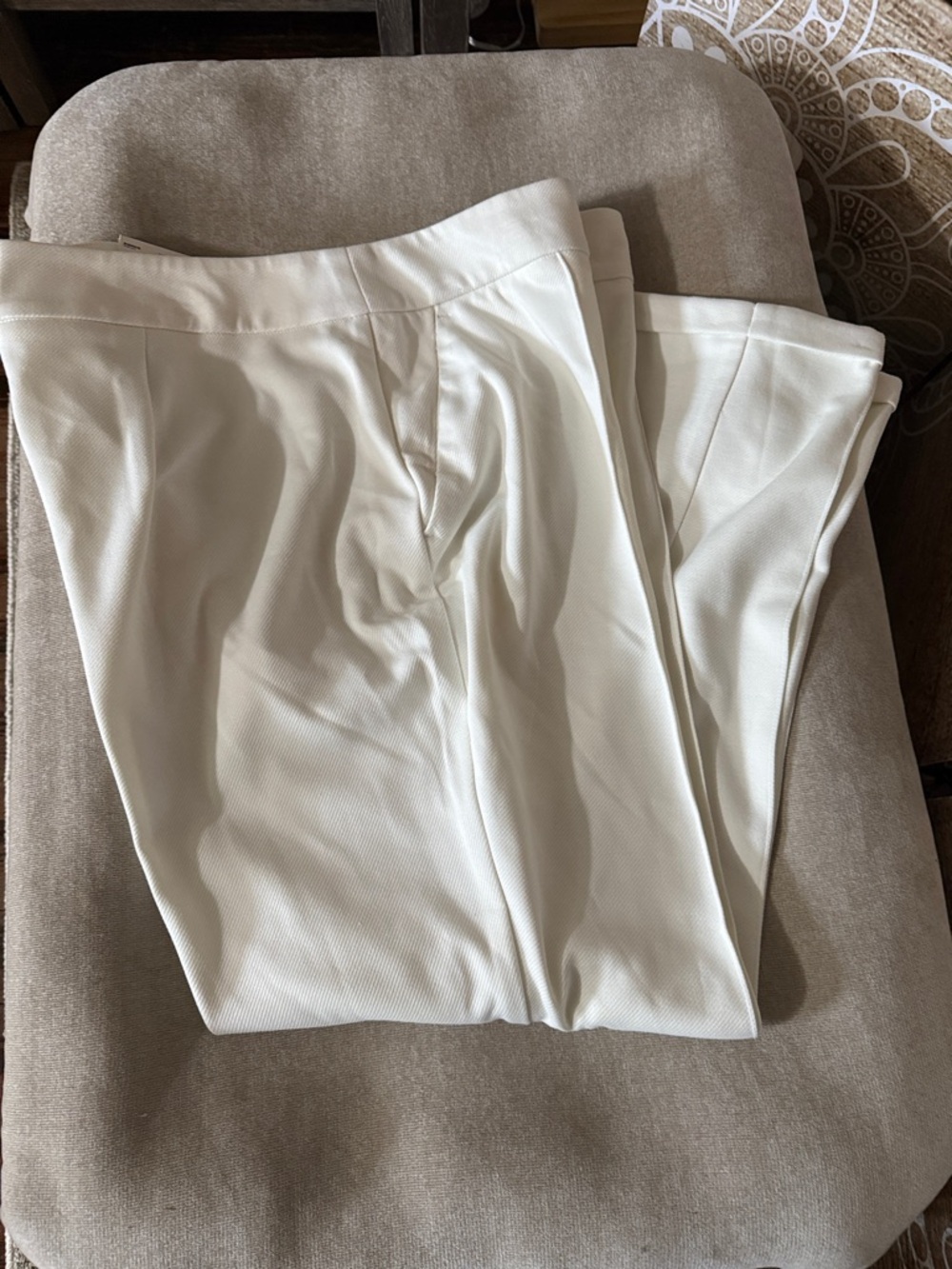 Nine West Men's Cream Dress Pants - Slim Tailored